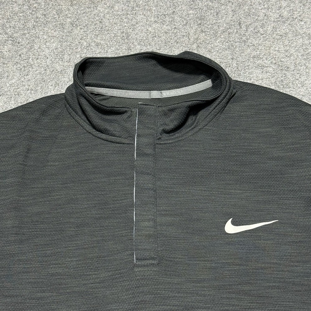 Nike 1/4 Snap Jacket Mens XXL Black Dri-Fit Tour Performance Golf 686075-032